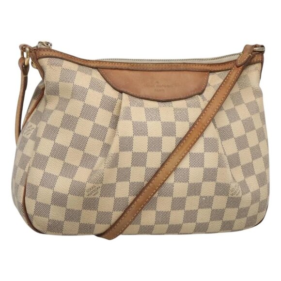 LOUIS VUITTON Damier Azur Siracusa PM Shoulder Bag N41113 LV Auth 118062 - Picture 2 of 16